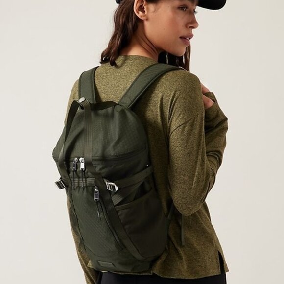 Athleta Excursion Backpack Olive Green Like New! - Picture 2 of 9